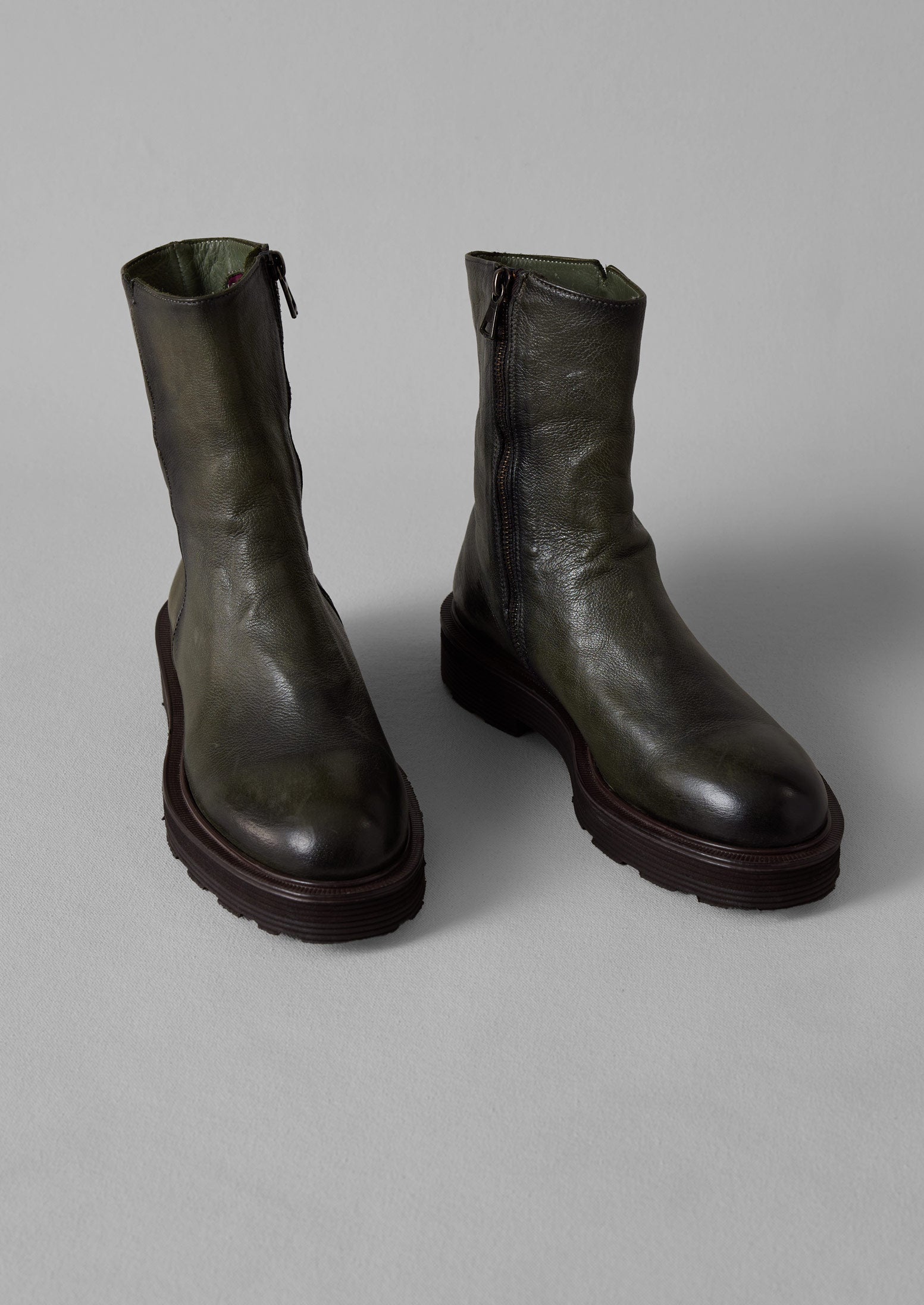 Sturlini Tall Leather Boots Olive