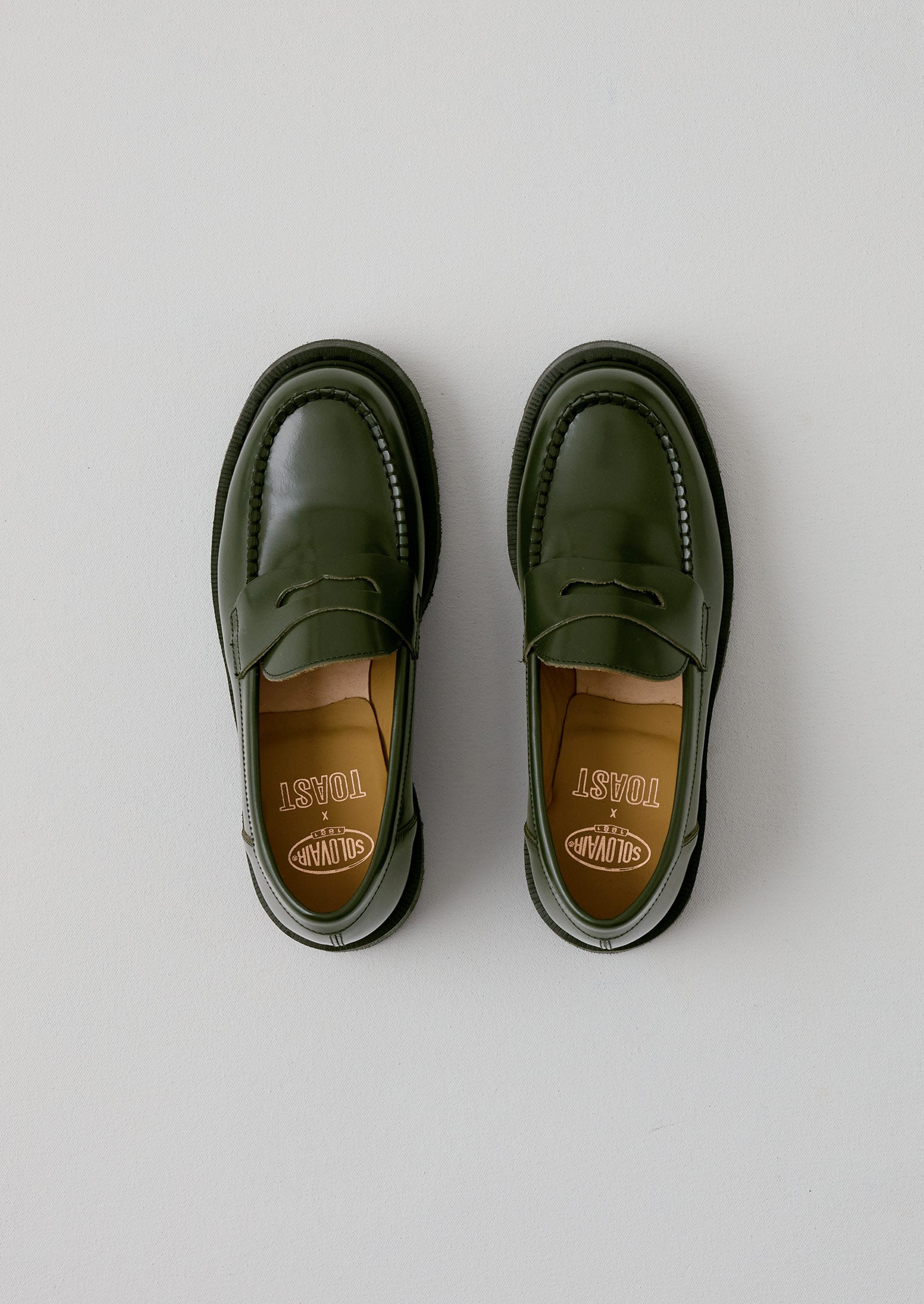 Solovair Loafers | Rich Olive | TOAST
