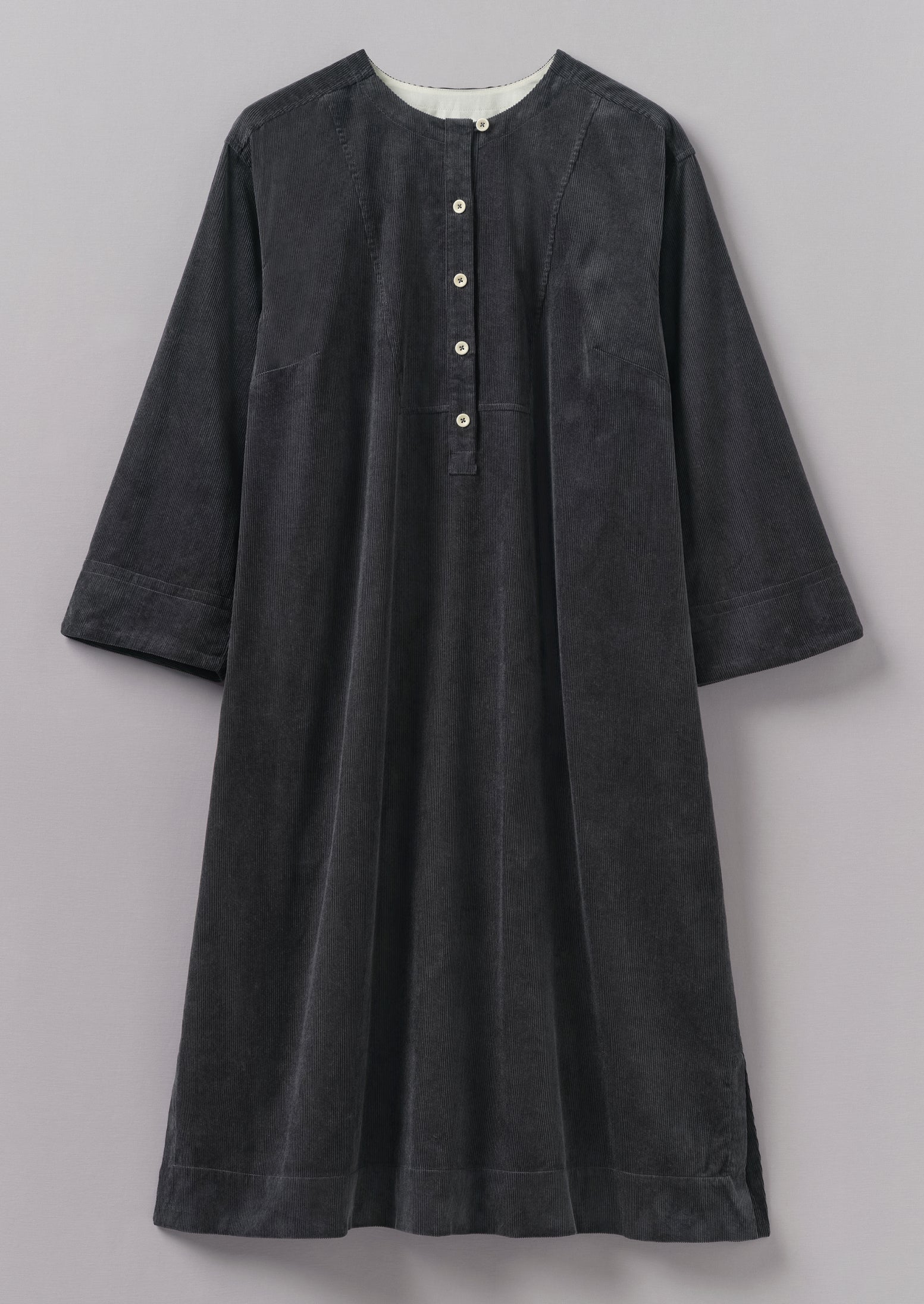 Open Tunic (M and L) Charcoal : Wool blend tunic, women's tunic, apron dress, popular pinafore dress