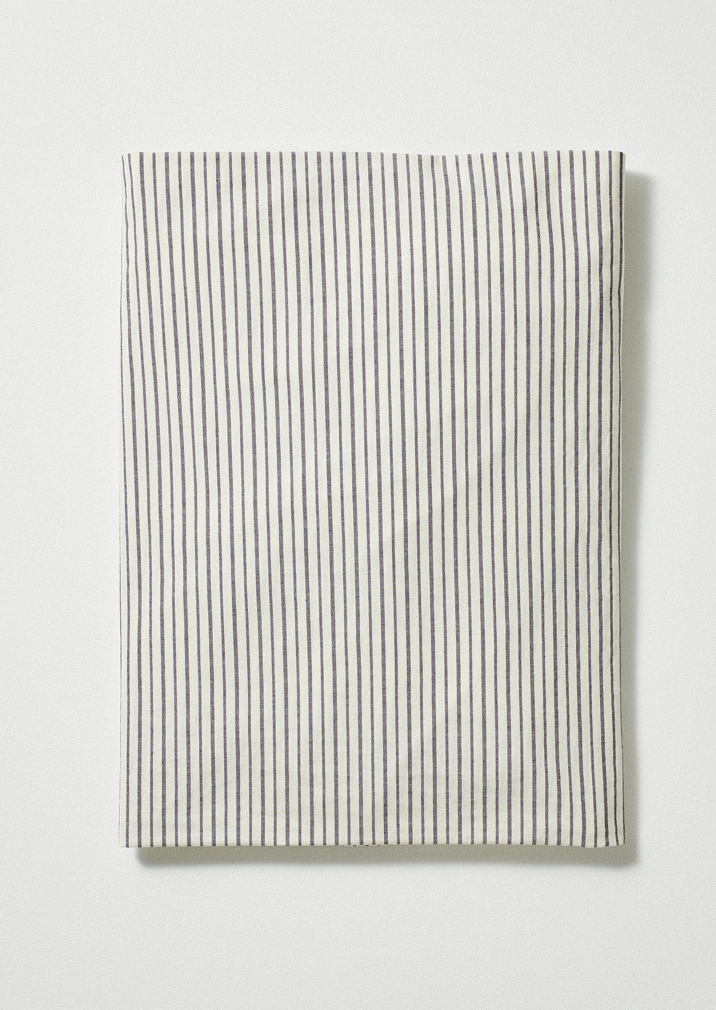 Organic Cotton Pyjama Stripe Fitted Sheet | Navy/Ecru