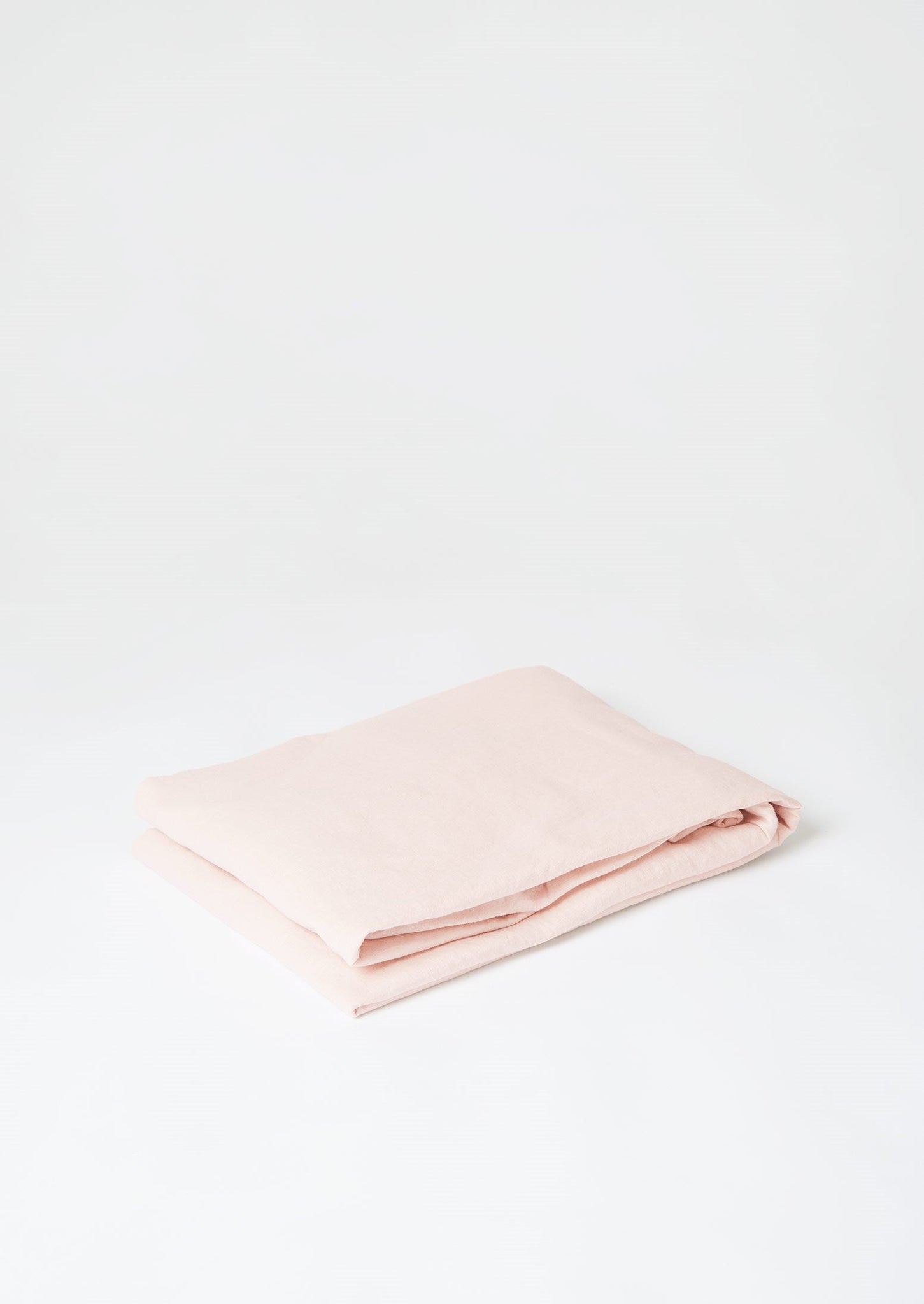 Washed Linen Cotton Fitted Sheet | Dusty Pink