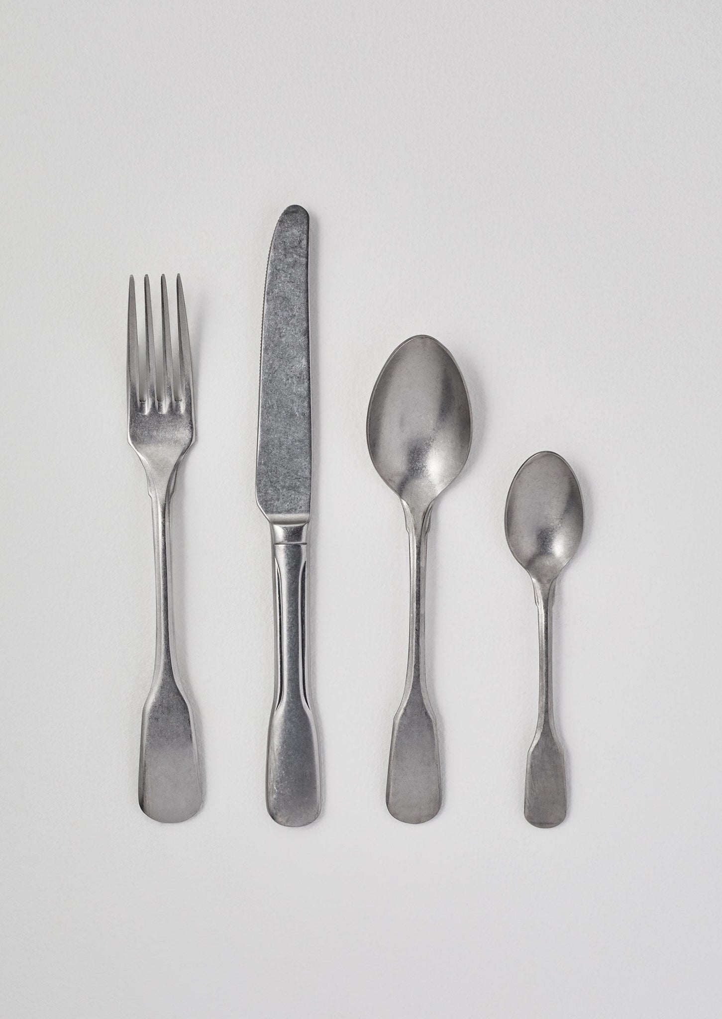 Stonewashed Cutlery Set | Silver
