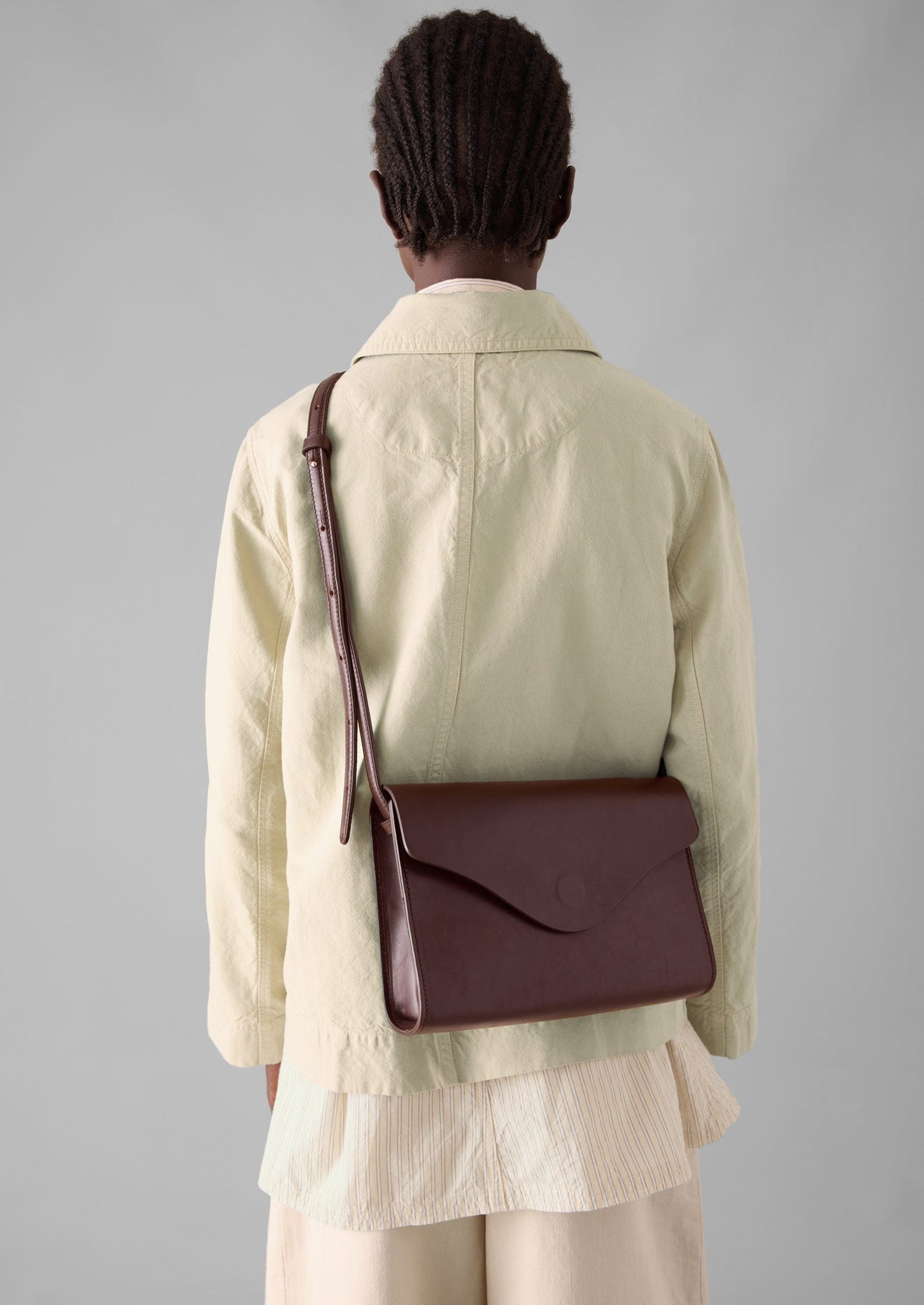 Steve Mono Leather Bag | Coffee