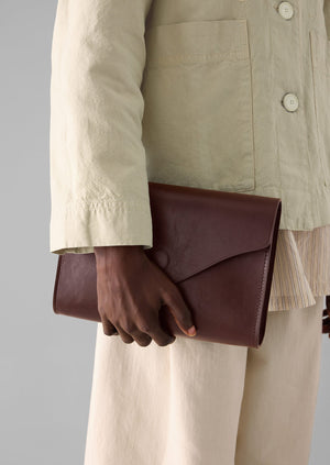 Steve Mono Leather Bag | Coffee