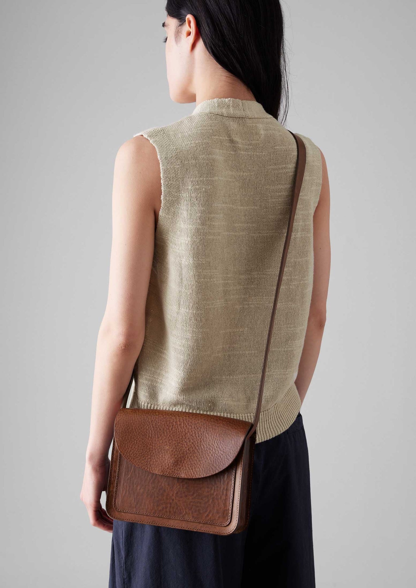 Kate Sheridan Leather Hull Bag | Pecan