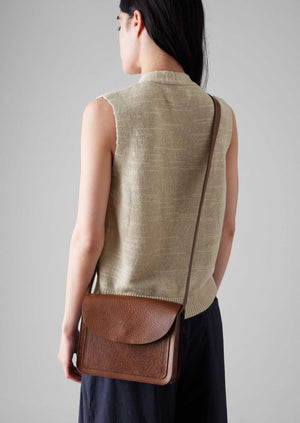 Kate Sheridan Leather Hull Bag | Pecan
