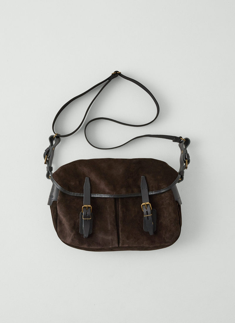 Bleu De Chauffe Musette Suede Bag | Marron Brown