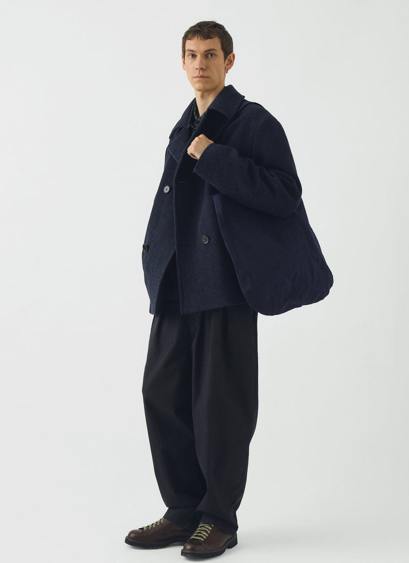Waxed Cotton Canvas Bag | Dark Navy