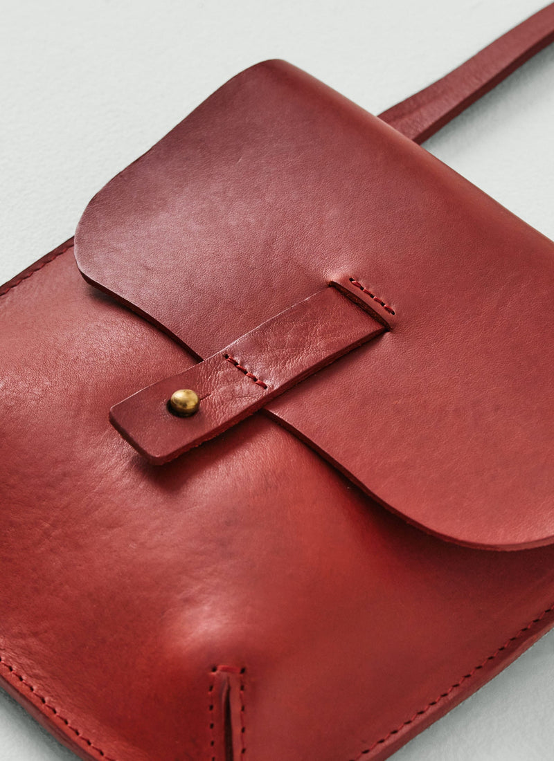 Kate Sheridan Leather Mini Field Bag | Redcurrant