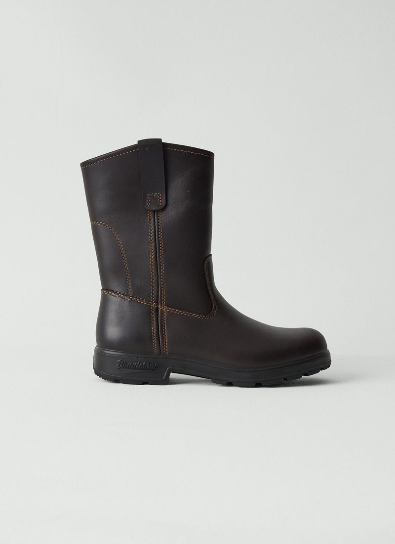 Blundstone Originals Leather Tall Pull On Boots | Dark Brown