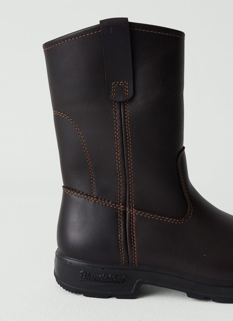 Blundstone Originals Leather Tall Pull On Boots | Dark Brown