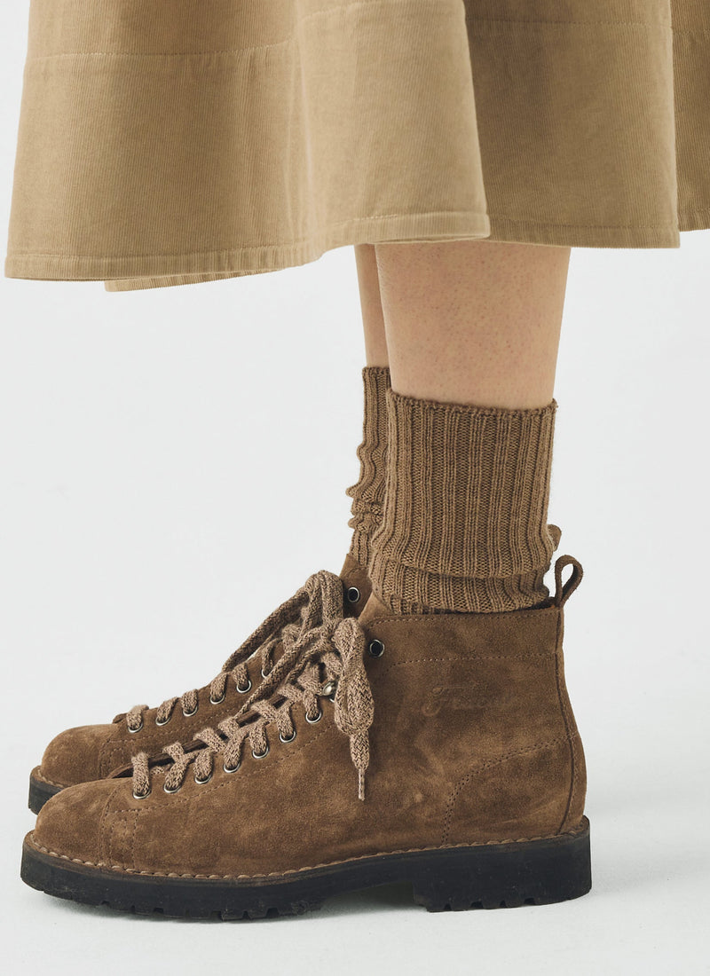 Fracap Suede Monkey Boots | Taupe