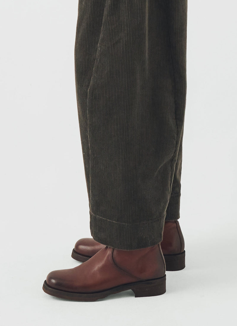 Sturlini Mid Leather Square Toe Pull On Boots | Tobacco
