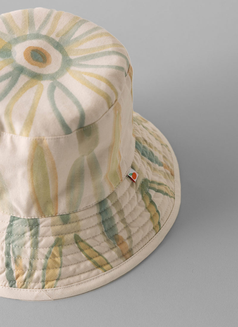 Romualda Hand Painted Reversible Bucket Hat | Ecru/Multi