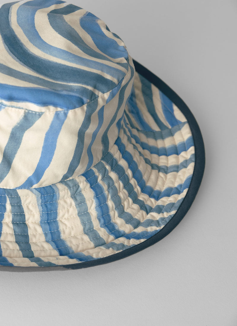 Romualda Hand Painted Grande Reversible Hat | Slate/Blue