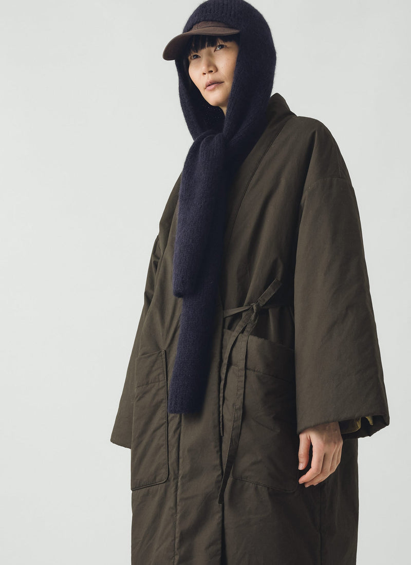 Lofty Alpaca Hooded Scarf | Dark Navy