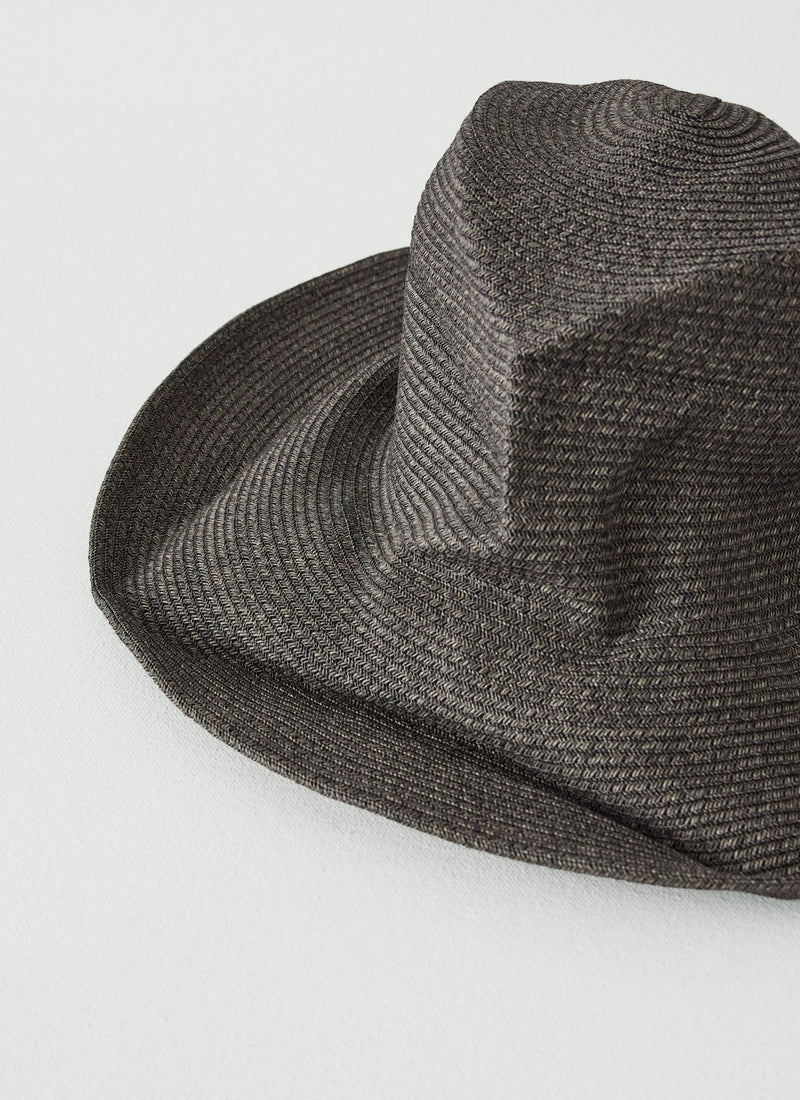 Decho Crushed Washi Paper Hat | Charcoal