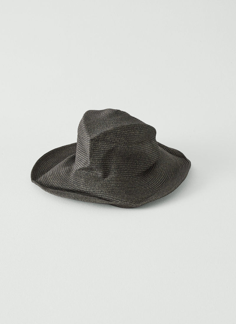 Decho Crushed Washi Paper Hat | Charcoal