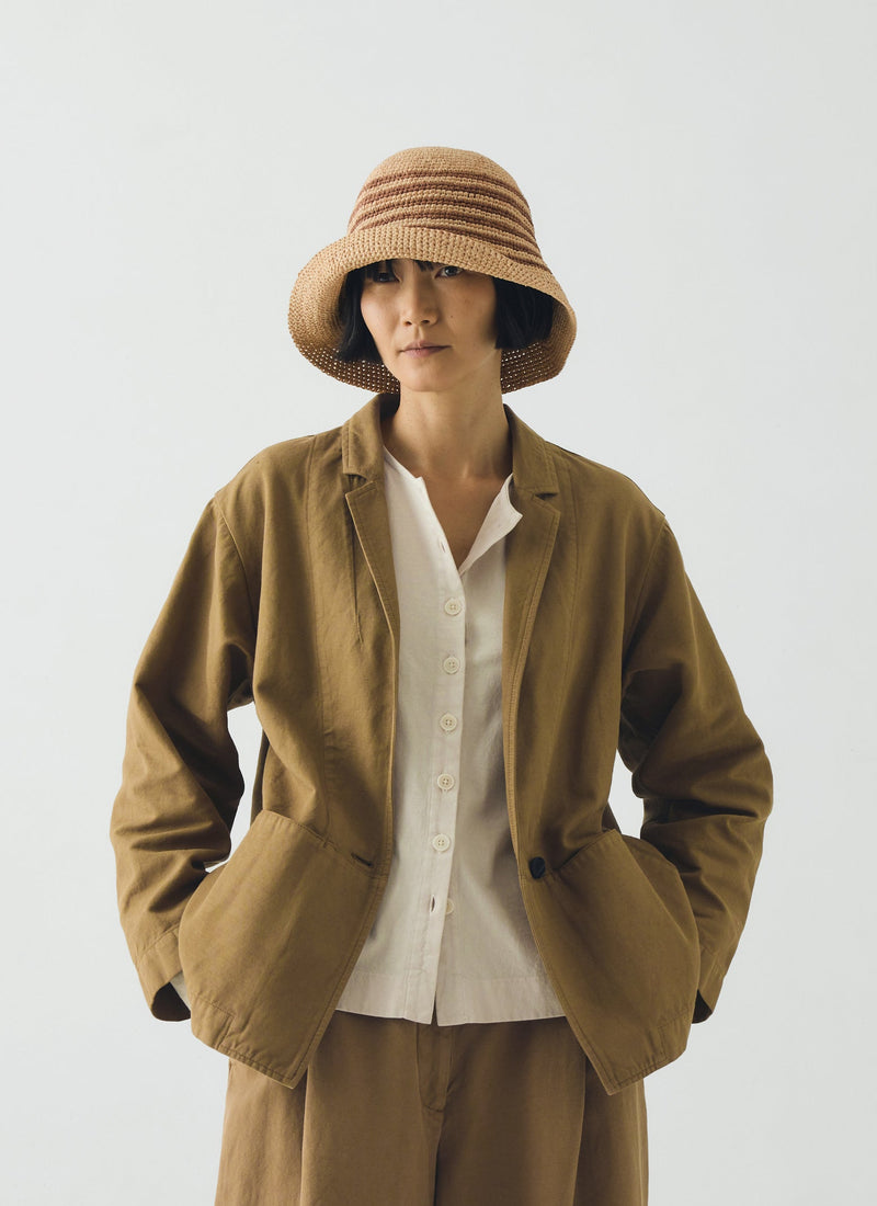 Maison N.H Paris Raffia Stella Hat | Natural/Brown