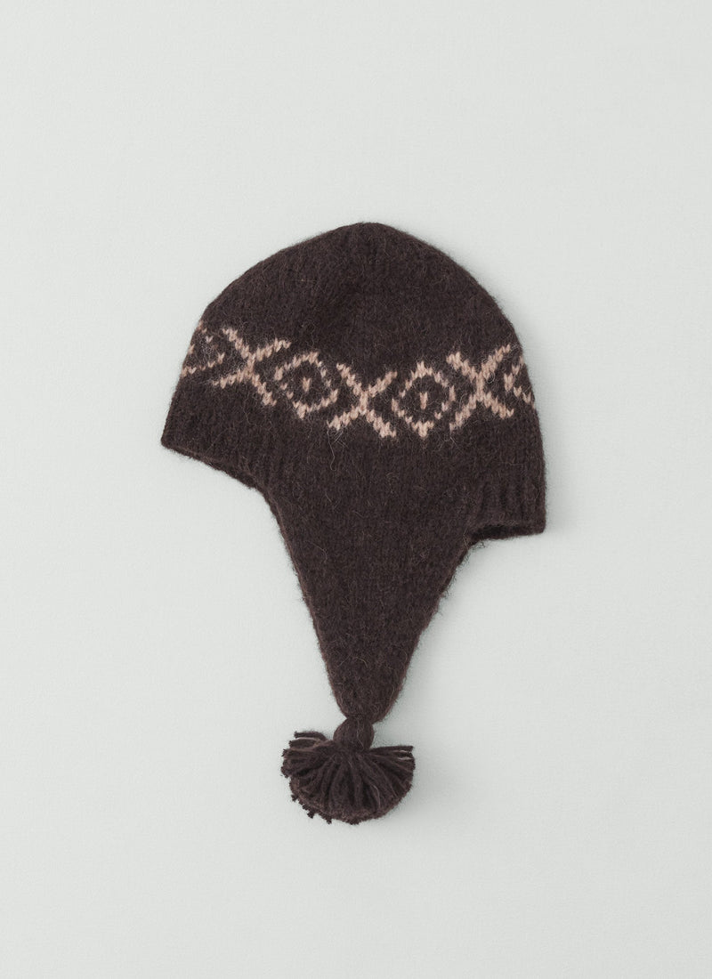 Lofty Alpaca Blend Tassel Hat | Peat/Oat