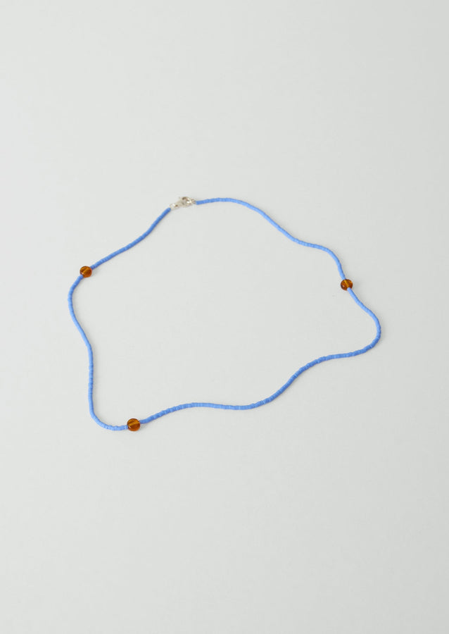 Helena Rohner Glass Beaded Necklace | Cornflower Blue