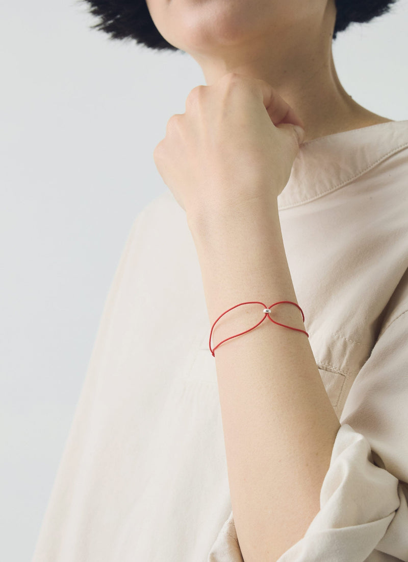 Helena Rohner Silver Bead Bracelet | Tomato/Silver