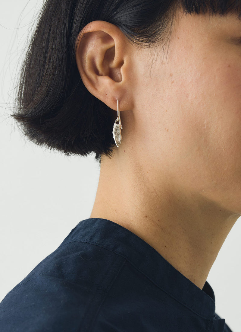 Alba Silver Cardamom Pod Earrings | Silver