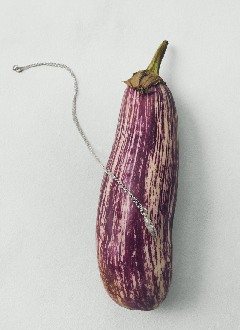Alba Silver Cardamom Pod Necklace | Silver