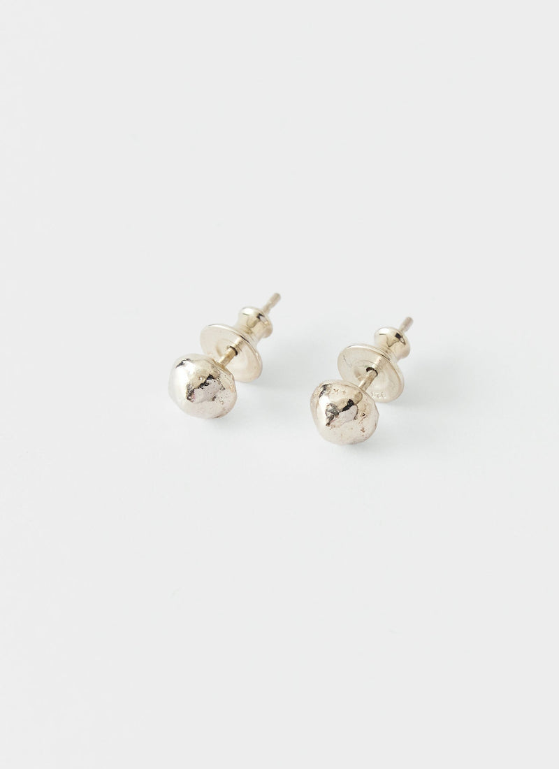 Sally Lacock Seed Silver Stud Earrings | Silver