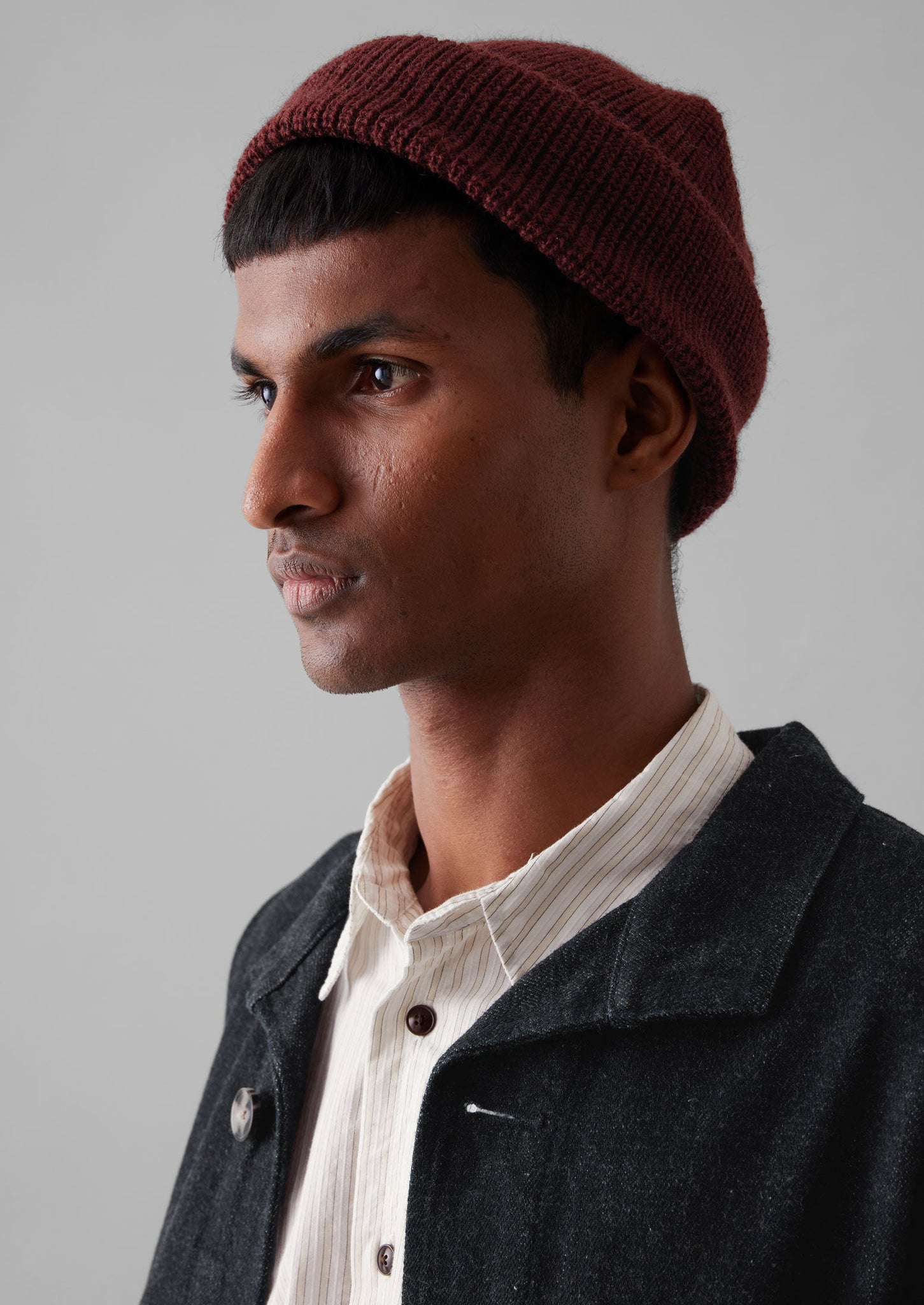 Heimat Mechanic Wool Hat | Burgundy