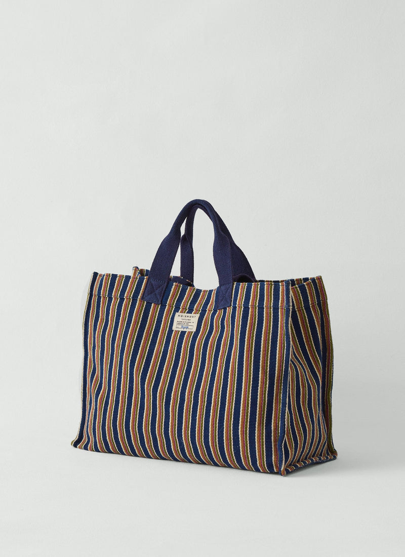 Moismont Stripe Cotton Bag | Blue Multi