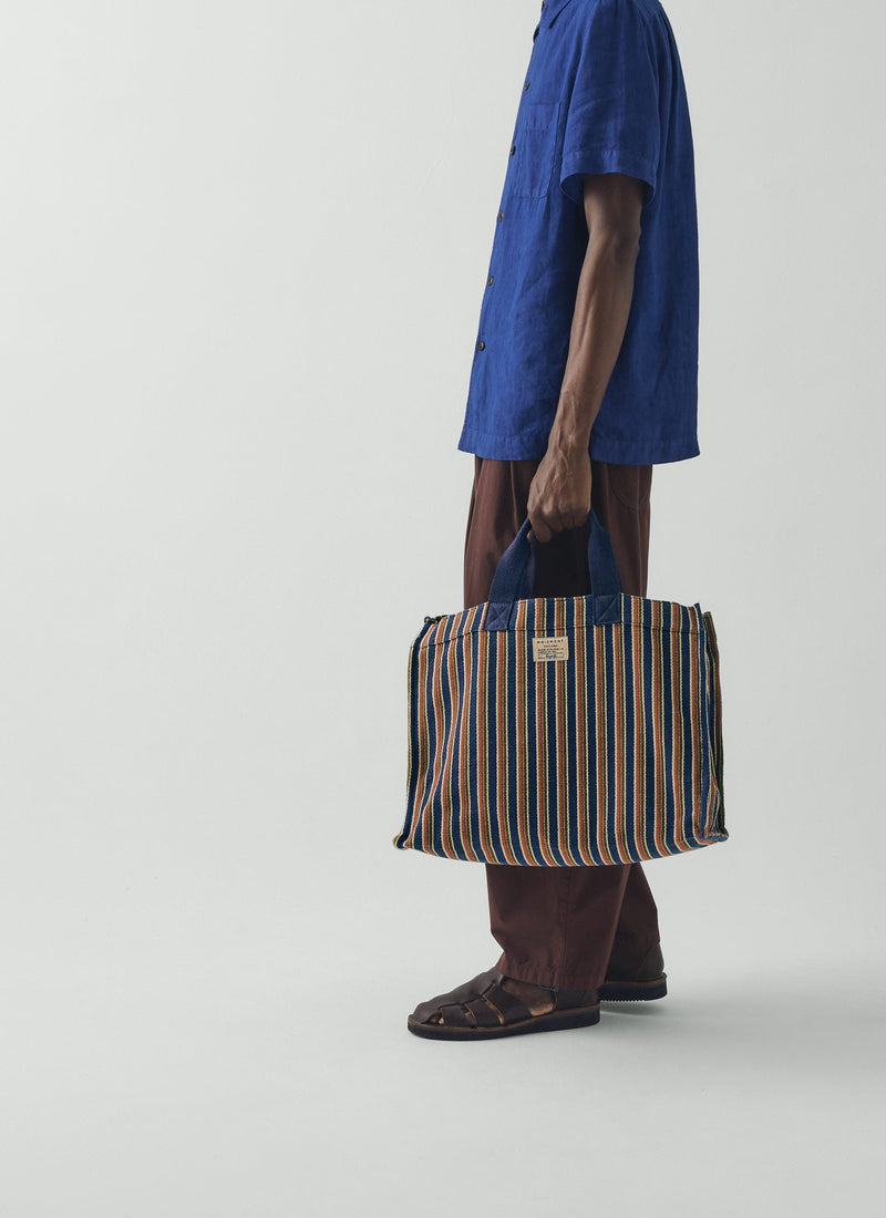 Moismont Stripe Cotton Bag | Blue Multi