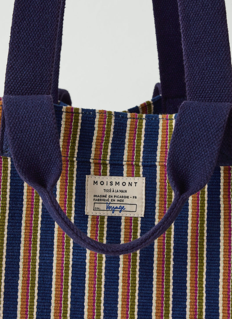 Moismont Stripe Cotton Bag | Blue Multi