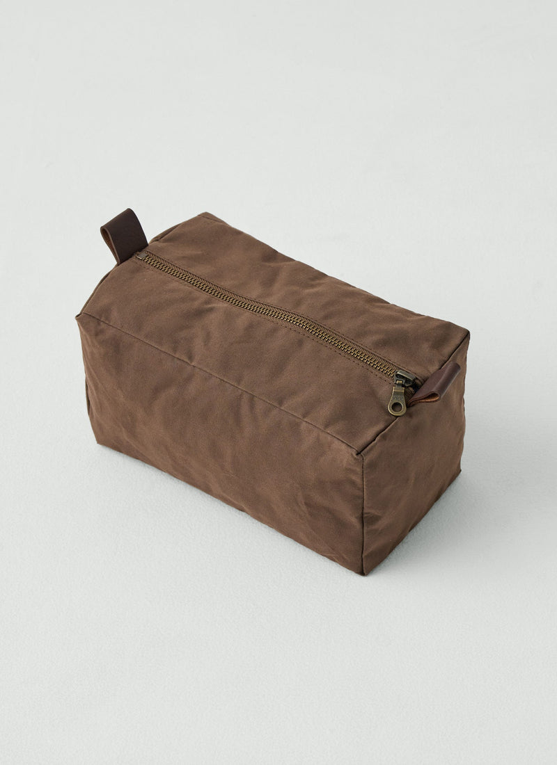 Kate Sheridan Bracken Waxed Cotton Wash Bag | Bracken