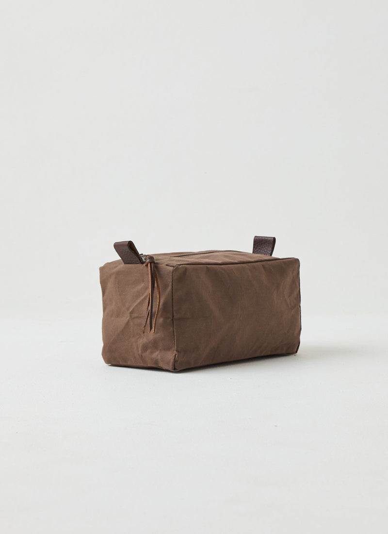 Kate Sheridan Bracken Waxed Cotton Wash Bag | Bracken
