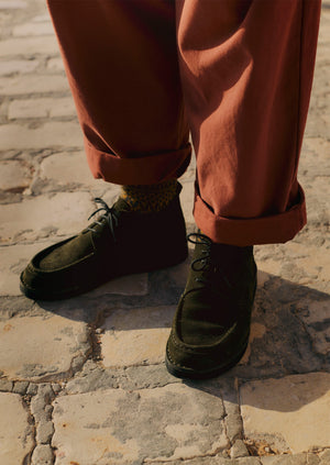 Fracap Suede Camp Shoes | Olive