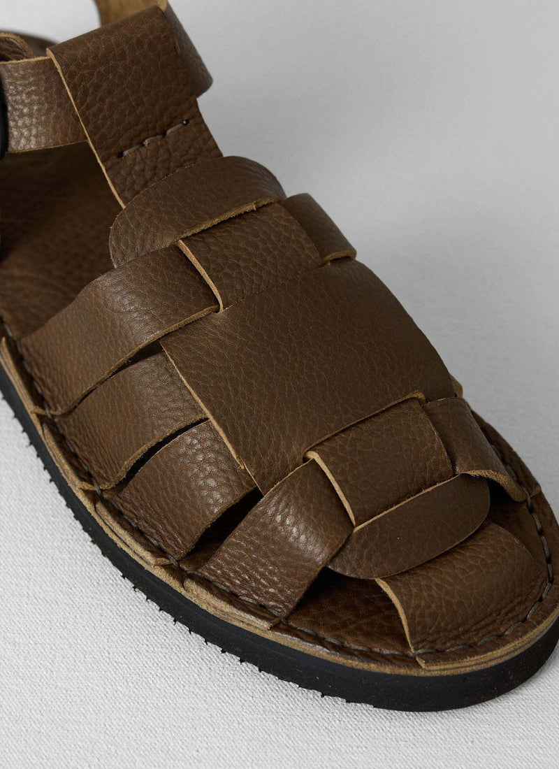 Fracap Leather Sandals | Olive