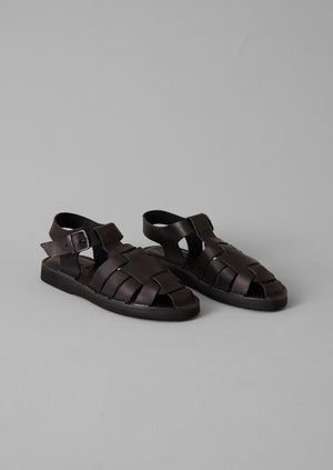 Fracap Leather Sandals | Black