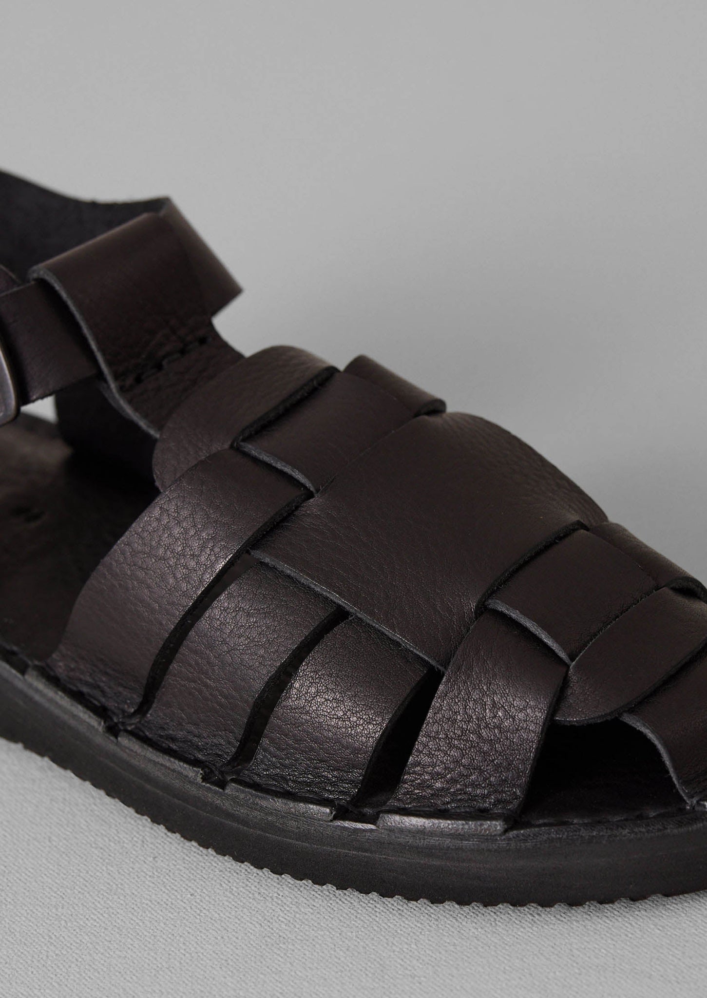 Fracap Leather Sandals | Black