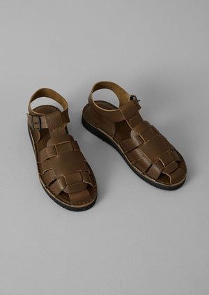 Fracap Leather Sandals | Olive