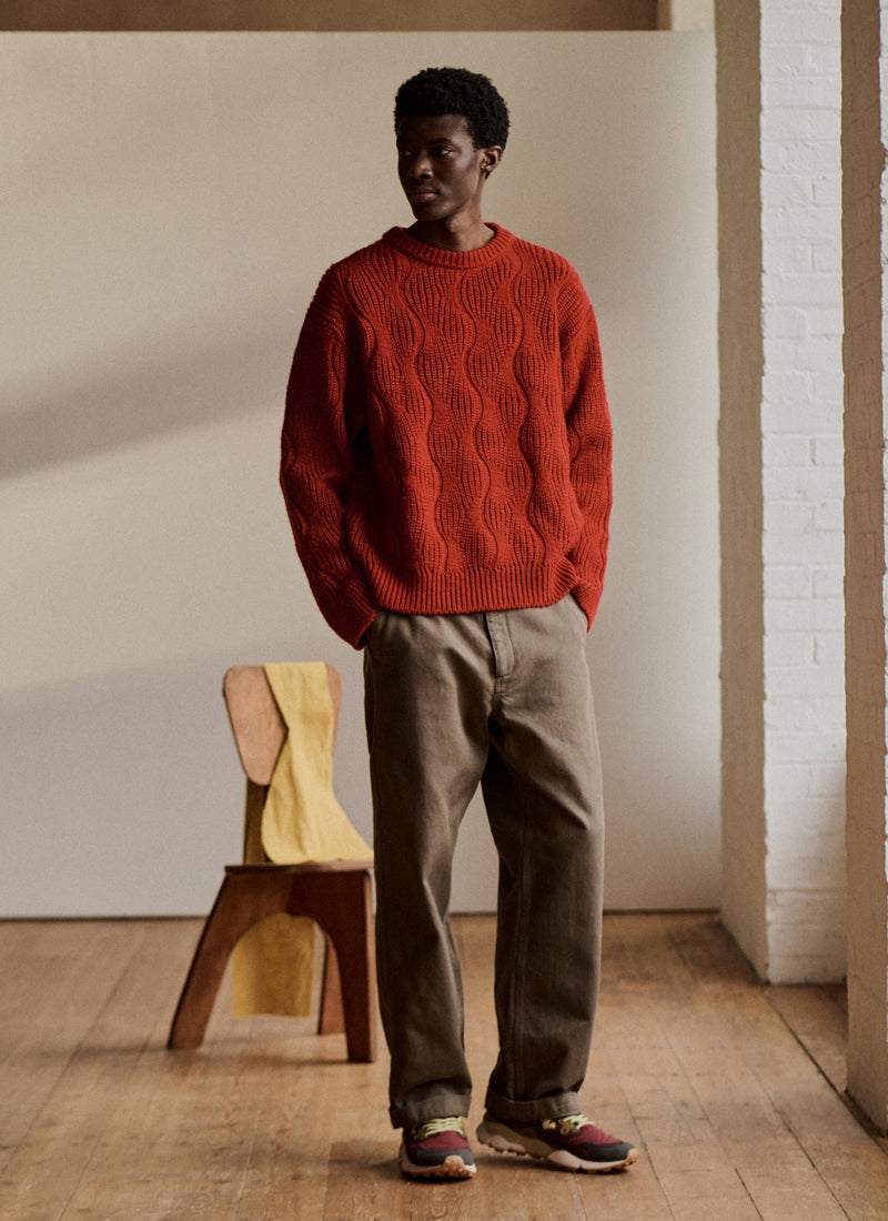 Flower Mountain Yamano Kaiso Panelled Trainers | Brick/Iris