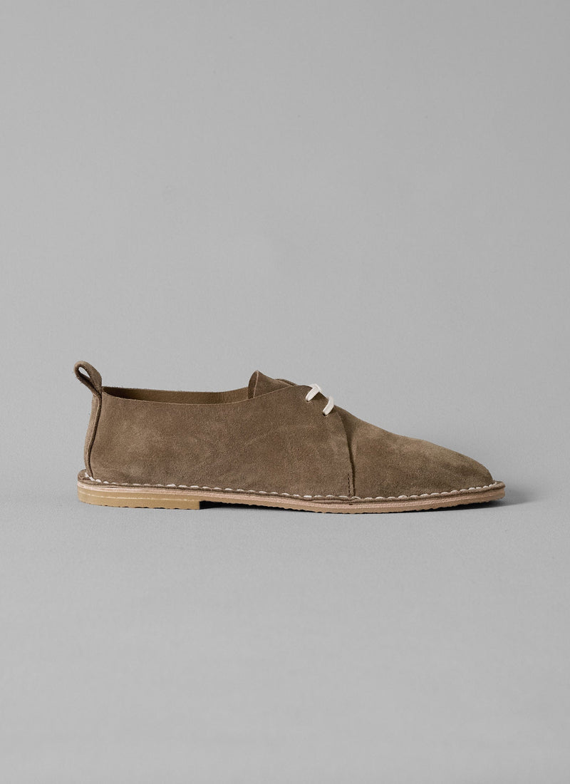 Steve Mono Suede Lace Up Shoes | Olive
