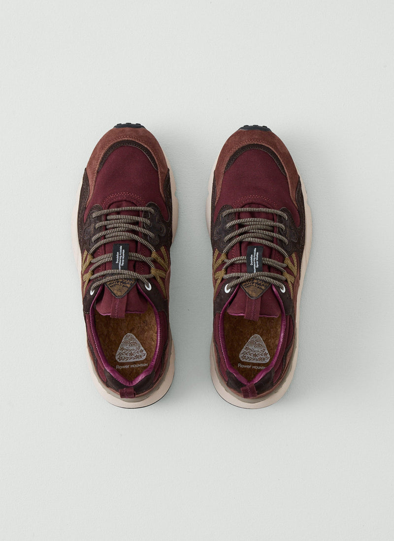 Flower Mountain Yamano Kaiso Panelled Trainers | Beetroot