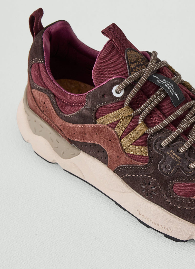 Flower Mountain Yamano Kaiso Panelled Trainers | Beetroot
