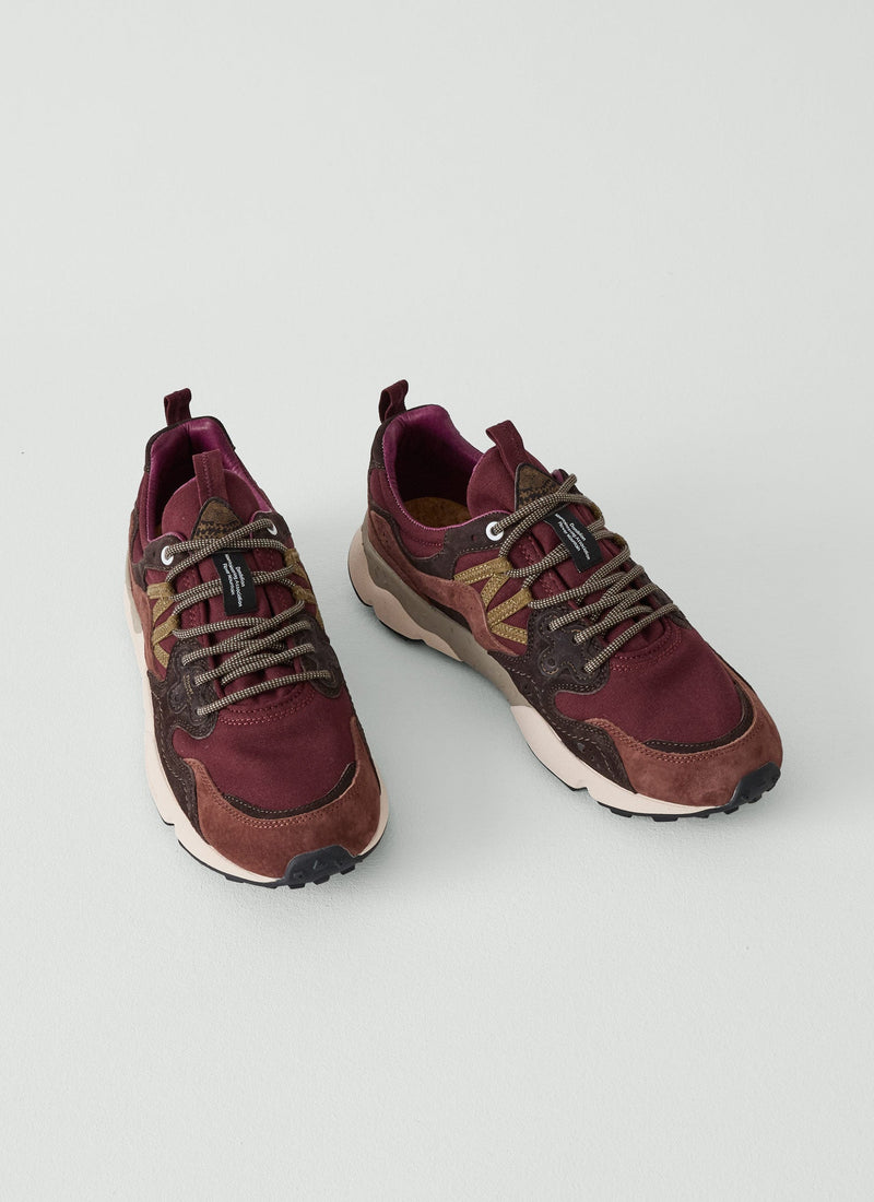Flower Mountain Yamano Kaiso Panelled Trainers | Beetroot