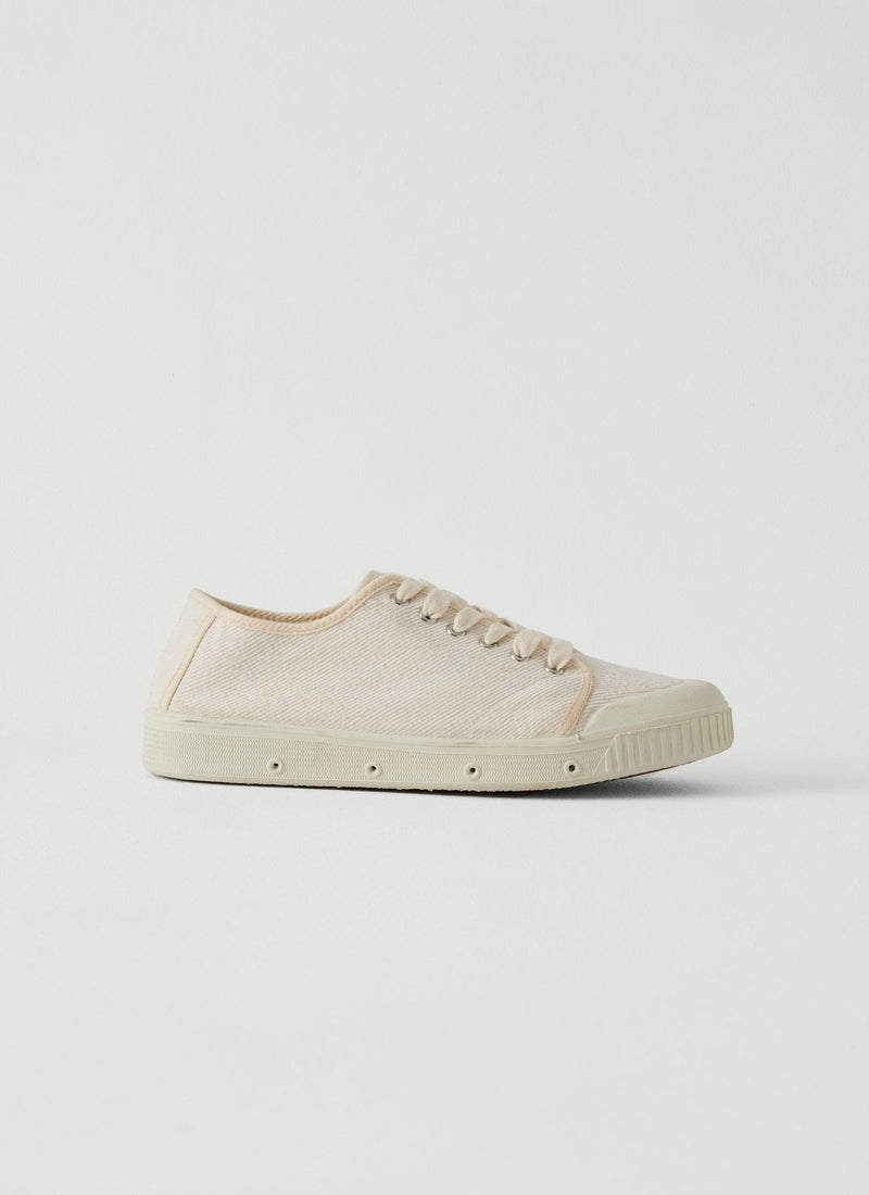 Spring Court Heavy Twill Plimsolls | Ecru