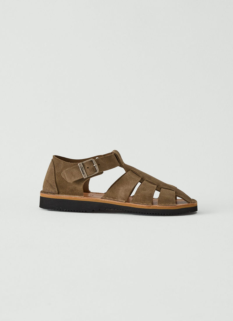 Fracap Fred Buckle Sandals | Oyster Grey