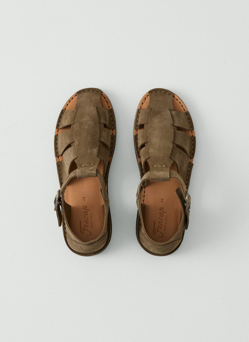 Fracap Fred Buckle Sandals | Oyster Grey