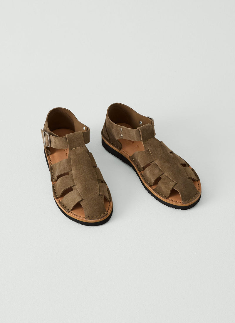 Fracap Fred Buckle Sandals | Oyster Grey