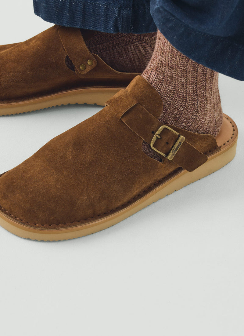 Fracap Suede Mules | Tabacco